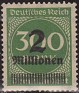 Germany 1923 Numbers 2mil - 300M Green Scott 270
